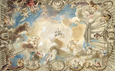 Conception pour un Plafond Dépeignant Minerve Présidant aux Arts